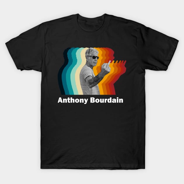 Anthony Bourdain Retro Fade T-Shirt by Cube2